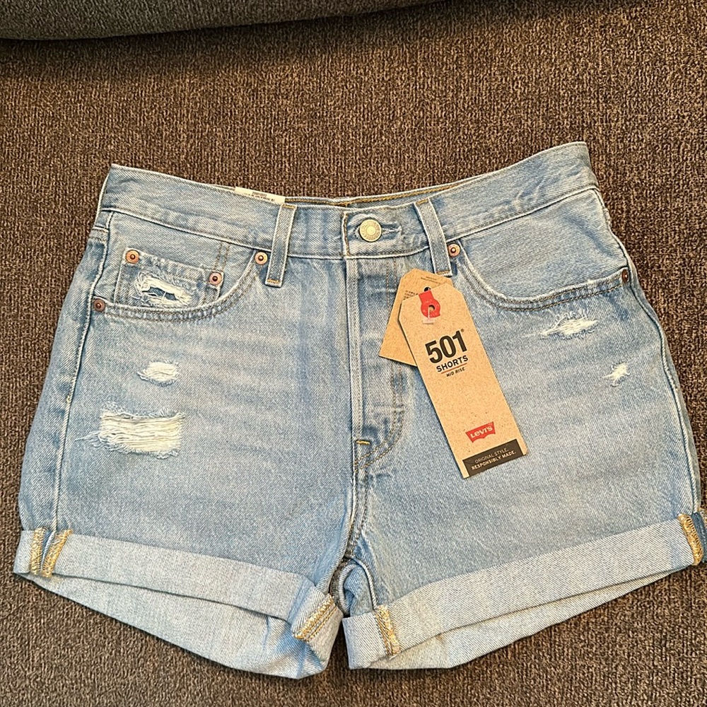 Levi's Women's Blue Denim Shorts